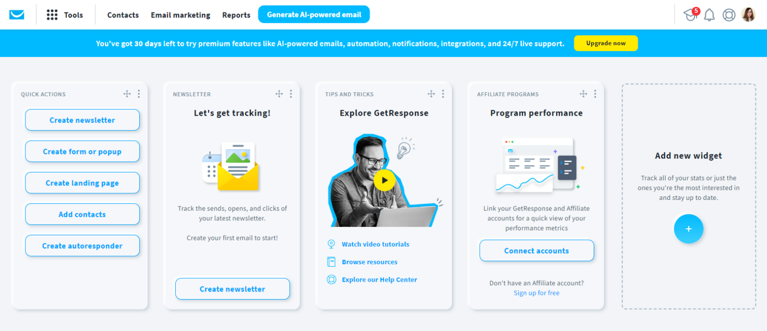 گت ریسپانس (GetResponse): انتخابی مدرن